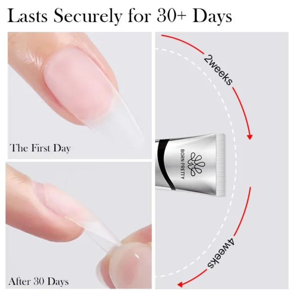 BORN PRETTY Solid Nail Glue Gel for False Nail Tips Extension3D Shaping Sculpting Carving Flower Glue for Press On Nails - Image 2