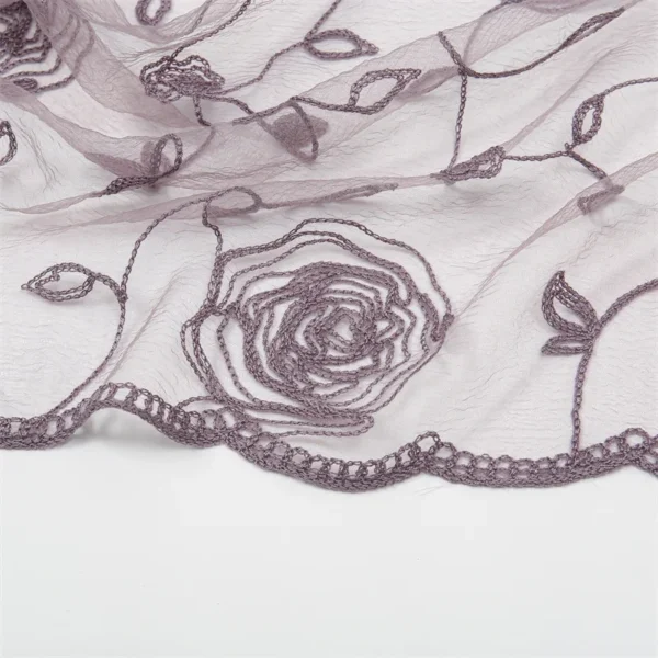 Women Hijab Wrap Shawl Flower Lace Scarves Lady Fashion Wedding Headscarves Female Spring Summer Photo Props Accessories 2024 - Image 3