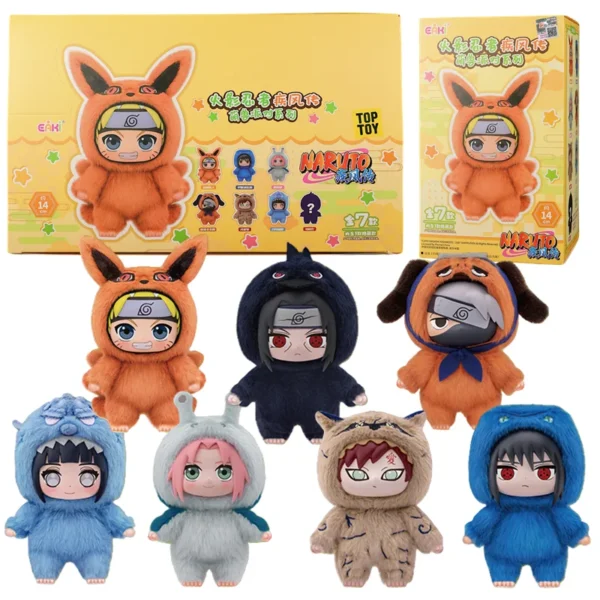kf-S4ae5c0f947a84756b24dcdd865ceb8d2E In Stock Original EAKI Naruto Blind box Naruto Shippuden Party Series Naruto KeyChain Doll Toy Collection Gift - Image 1