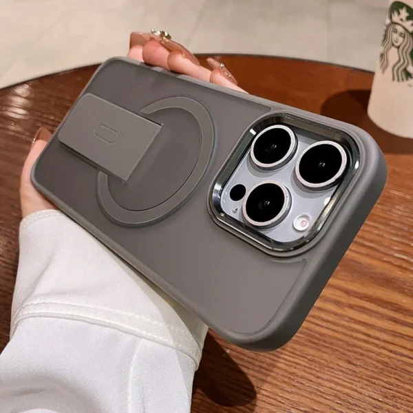 Luxury Magsafe Kickstand Stand Phone Case For iPhone 11 12 13 14 15 16 17 Pro Max Air Plus Magnetic Shockproof Bumper Cover - Image 5