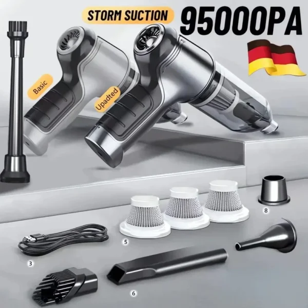 Wireless Car Vacuum Cleaner Strong Cordless Cleaner Suction Handheld Auto Vacuum Home&Car Dual Use MiniVacuum Cleaner Appliance - Image 2