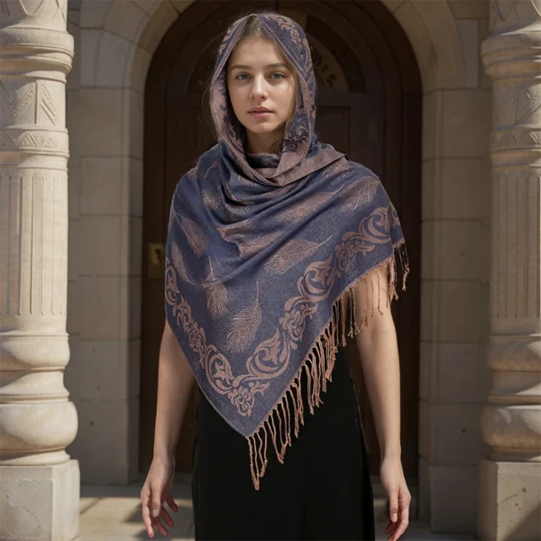 2024 Luxury Thick Cashmere Scarf Women Print New Wraps Pashmina Travel Poncho Warm Blanket Winter Bufanda Shawl Female Stoles - Image 5