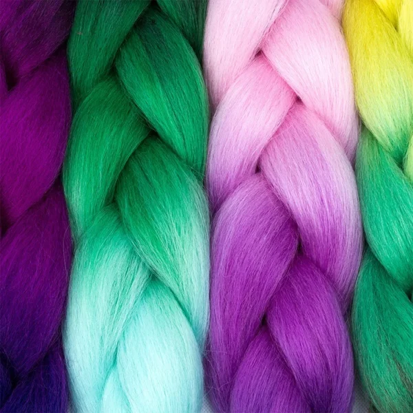 Synthetic 24Inch Long Straight Braiding Hair Extensions Colorful Jumbo Twist Crochet Braids Hair Accessories for Women - Image 3