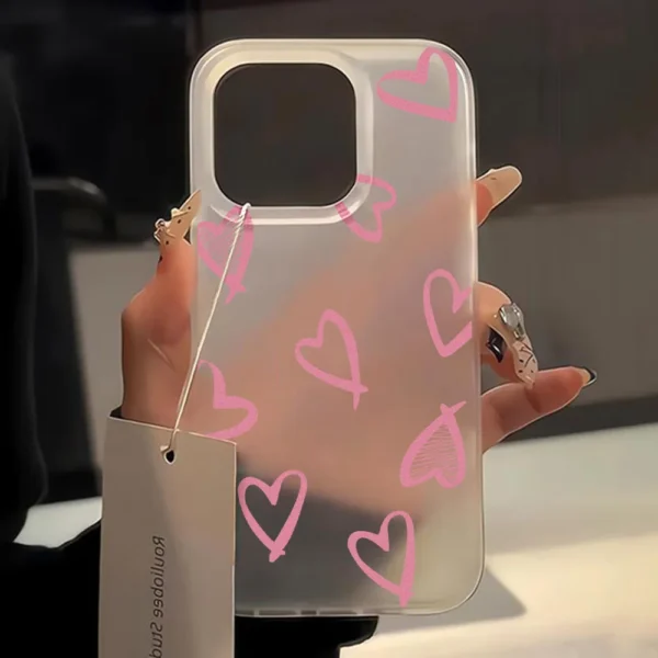 Cute Flower Love Heart Phone Case For iPhone 15 Case iPhone 13 16 12 14 11 17 Pro Max 13 Mini Shockproof Clear Cover Soft Funda - Image 3