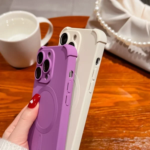 Luxury Magsafe Wireless Charge Case For iPhone 17 16 15 14 13 12 Pro Max Plus Air Soft Liquid Silicone Magnetic Shockproof Cover - Image 2