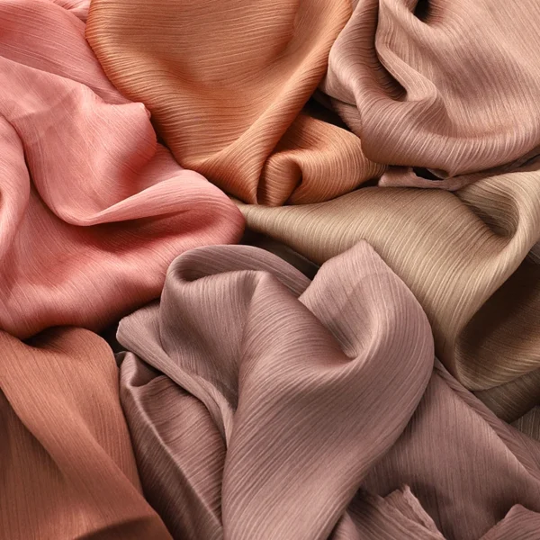 Hot Premium Satin Crinkle Hijab Scarf Chiffon Shawl Plain Muslim Women Hijabs Breathab Islam Women Turban Pleated Scarf Ramadan - Image 2