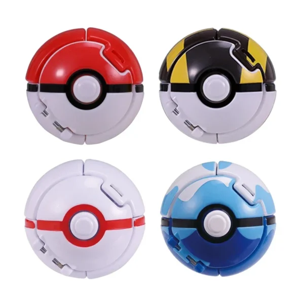 Pokemon Elf Ball Pokeball Anime Figure Cartoons Pikachu Charizard Piplup Kyogre Pocket Monster Pet Anime Action Model Toy Gifts - Image 3