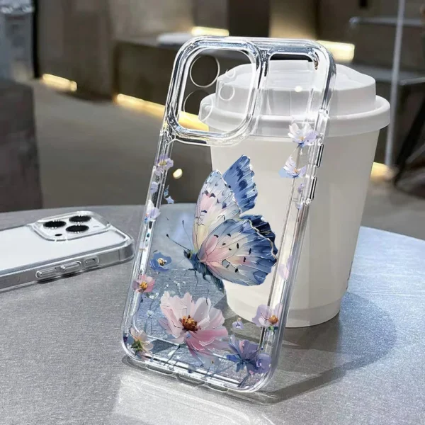 Abstract Plants Flower Phone Case For iPhone 16 Pro Case iPhone 13 15 14 11 12 17 Pro Max 7 8 Plus XR 16e XS SE Clear Soft Cover - Image 5
