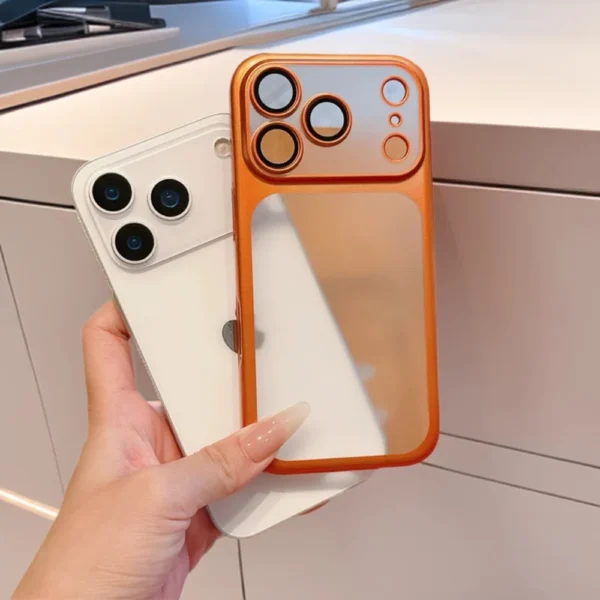 Official Cosmic Orange Plating Frosted Translucent Thin Phone Case For iPhone 17 Pro Max Air Series Bumper Cover for 17 Pro Case - Image 2