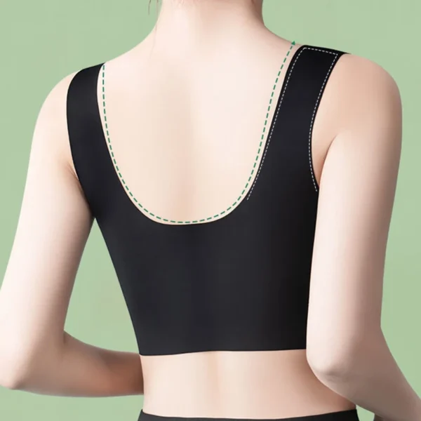 Women Lace Sport Bras Plus Size Seamless Bra Bralette Backless Lady Brassiere Vest Female Gathers Shock-Proof Wireless Top L-3XL - Image 3