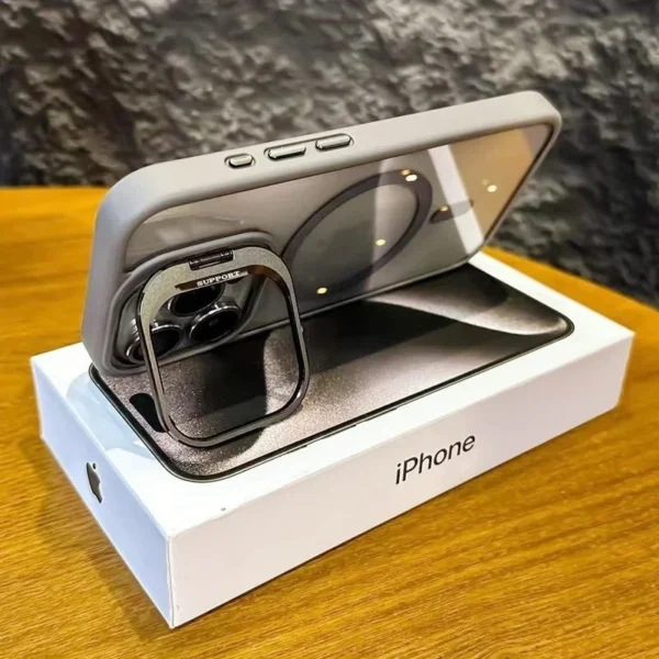 Luxury Magnetic Shockproof Phone Case For iPhone 16 Pro Max 16E 15 14 13 12 11 Plus Pro Funda Stand Glass Lens Protection Cover - Image 6