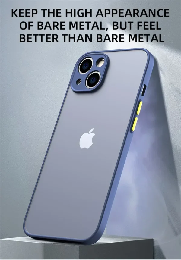 Shockproof Thin Matte Case For iPhone 15 16 13 12 11 14 Pro Max Plus Mini XR XS X Silicone Bumper Clear Hard Cover Capa funda - Image 6