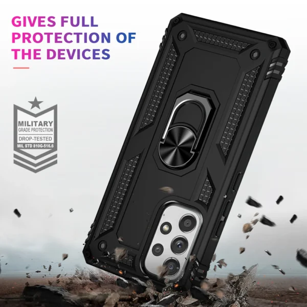 Shockproof Armor Case For Samsung Galaxy A33 A53 A73 A52 A12 A13 A42 A55 A35 A54 A51 A50 A32 A21s A71 A22 A41 Metal Ring Cover - Image 3