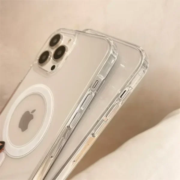 Original For Magsafe Magnetic Wireless Charging Phone Case For iPhone 16 15 14 13 12 11 ProMax mini X XR XS 7 8Plus Clear Cover - Image 5