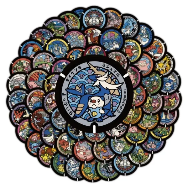 108pcs Kawaii Pikachu Pokemon Stickers Cute Eevee Cartoon Anime Decals Laptop Scrapbook Phone Classic Sticker Kids Toy - Image 6