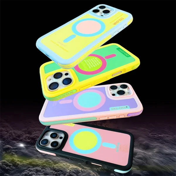 Luxury Candy Color Magsafe Case for iPhone 17 Air 16 Pro 15 14 13 16 Pro Max Plus Color Dopamine Magnetic Wireless Charge Cove - Image 5