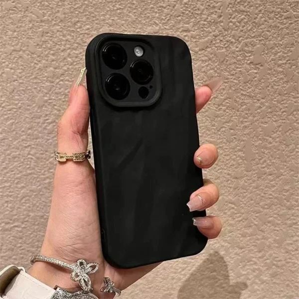 Soft Silicone Fold Pattern Matte Phone Case For iPhone 11 12 13 14 15 16 Pro Max Plus X Xs XR Max Bumper Back Cases Cover - Image 6