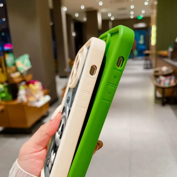 Soft Liquid Silicone Phone Case For iPhone 15 Pro 13 11 14 17 12 16 Pro Max XR XS 7 8 Plus SE Shockproof Bumper Cute Panda Cover - Image 6