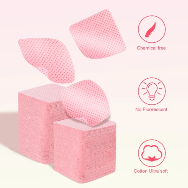1080pcs Boxed Nail Art Lint-Free Eyelash Glue Wipes Paper Gel Polish Remover Clean Glue Cotton Pads Beauty Cleaning Tools - Image 5