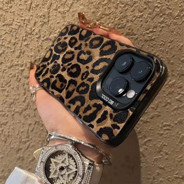 Leopard Print Phone Case For iPhone 16 Pro Max Case iPhone 13 17 15 11 12 14 Pro Max Shockproof Bumper Armour IMD Cover Funda - Image 6