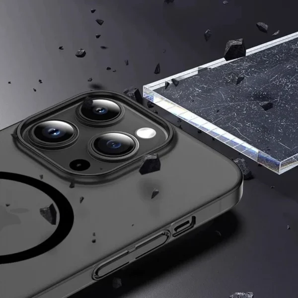 Ultrathin Wireless Charge Magsafe Phone Case For iPhone 11 12 13 14 15 16 Pro Max Plus Transparen Matte Magnetic Bumper Cover - Image 3