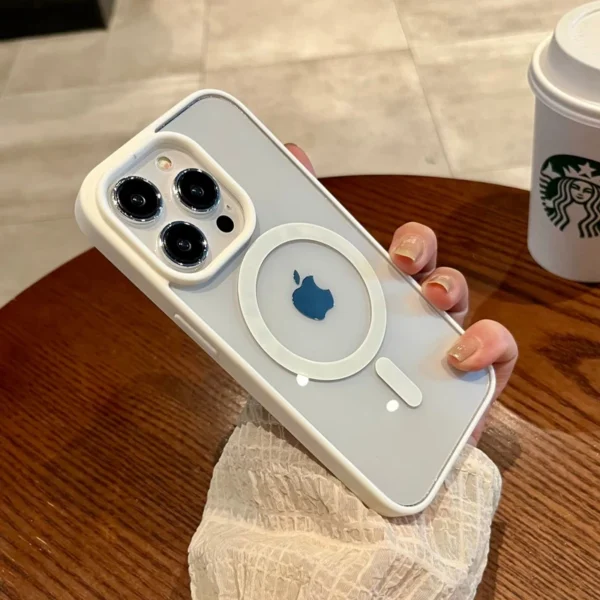 Luxury Magsafe Transparent Phone Case For iPhone 16 15 14 17 12 13 Pro Max 16 Plus Mini 16e Magnetic Wireless Charge Clear Cover - Image 4