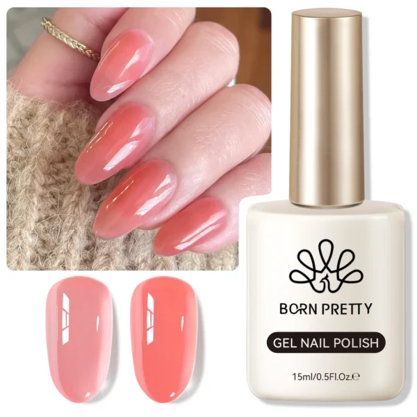 BORN PRETTY Nude Pink Red Gel Nail Polish Jelly Color Semi Permanent Soak Off UV LED Varnish Design 6/7/10/15ml Nail Supplies - Image 4