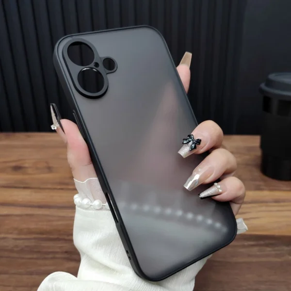 Luxury Transparent Matte Phone Case For iPhone 11 12 13 14 15 16 Pro Max 16E X Xs Max XR 7 8 Plus Bumper Back Cases Cover - Image 2
