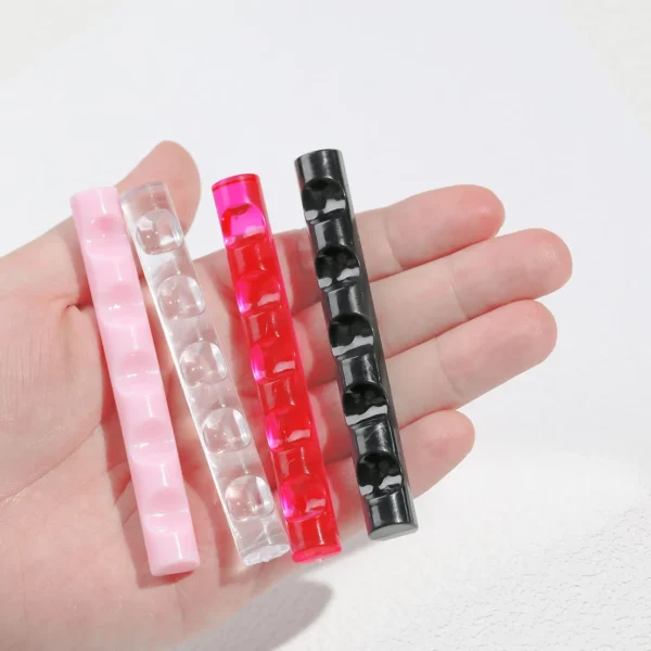 5 Grids Acrylic Clear Nail Brush Shelf Portable Mini crystal Painting Pen Rest Holder Stand Colorful UV Gel Brush Display Holder - Image 4
