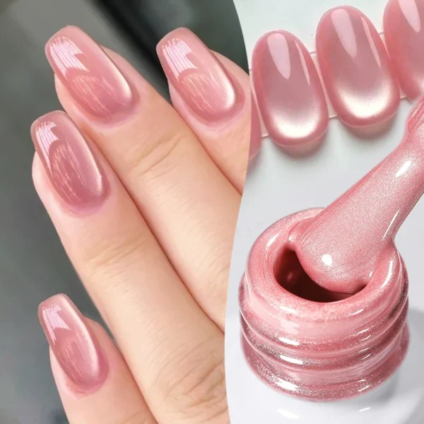 BORN PRETTY 10ml Crystal Pink Blue Cat Magnetic Gel Nail Polish Jelly Glass Beaded Semi Permanent Soak Off UV Gel Varnish Summer - Image 4