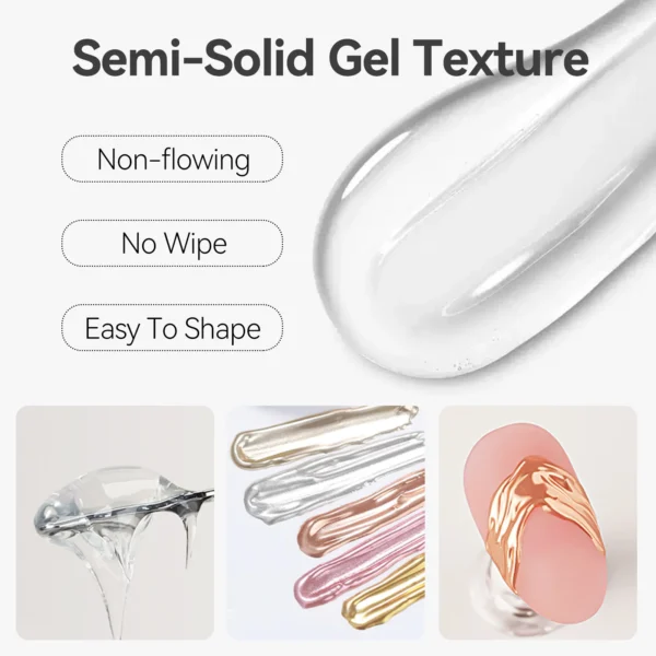 BORN PRETTY 5g Semi-Solid Magic Metal Powder Modeling Gel Transparent 3D Shaping Sculpting Carving Nail Art Glue - Image 3