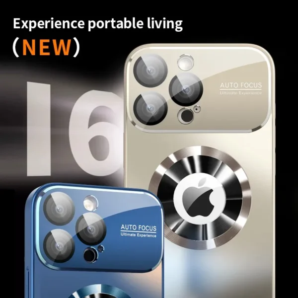 New Titanium Metallic Luxury Matte Case For iPhone 17 16 15 14 13 12 Pro Max Plus For Magsafe Glass Lens Camera Protection Cover - Image 2