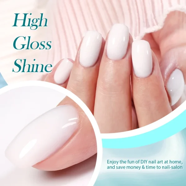 BORN PRETTY Milky Jelly Rubber Base Gel for Gel Nail Polish 15ml Russian Self-leveling Nude Color Soak Off Semi Permanent UV Gel - Image 4