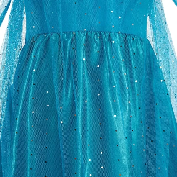 Halloween Elsa Dress for Girls Children Party Princess Costume Kids Disguise with Long Cloak Girl Snow Queen Carnival Clothes - Image 5