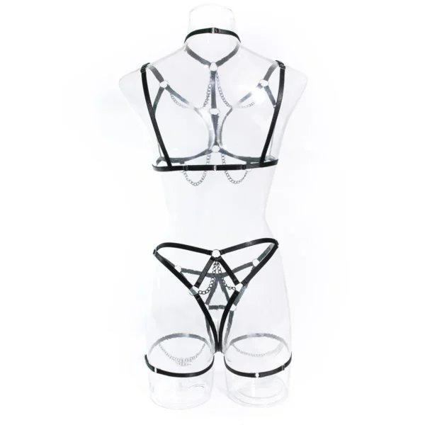 Ellolace Porn Erotic Lingerie With Chain Open Bra Sexy Underwear Uncensored Full Sexshop Night Appeal Sex Kit Sissy Costume - Image 4