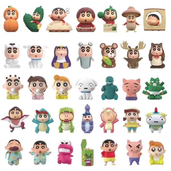 Original JANDOOM Crayon Shin-chan Blind box Shin chan Anime Figure Rice grain Doll Mini Figure Cute Cartoon Model Kids Toys Gift - Image 2
