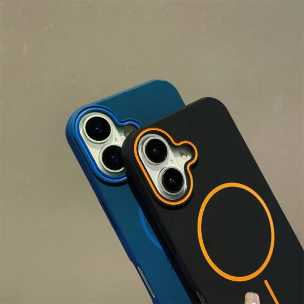Ultrathin Simple Magsafe Case for iPhone 16 Pro Max 15Pro 14 Plus 13 12 11 Matte Hit Color Lens Wireless Charging Soft TPU Cover - Image 3
