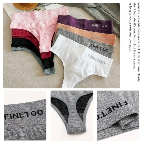 3Pcs Women Seamless High Waist G-string Ladies M-2XL Thongs Comfortable Bikini Panties Thong Underpants Girls Underwear Lingerie - Image 5