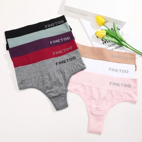 3Pcs Women Seamless High Waist G-string Ladies M-2XL Thongs Comfortable Bikini Panties Thong Underpants Girls Underwear Lingerie - Image 2