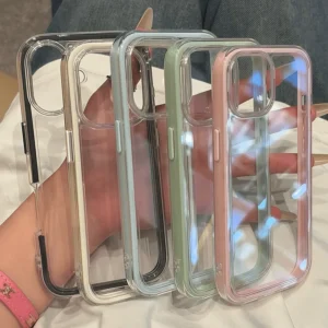 Luxury Transparent Candy Phone Case For iPhone 11 12 13 14 15 16 17 Pro Max Plus Air Clear Shockproof Bumper Back Cases Cover