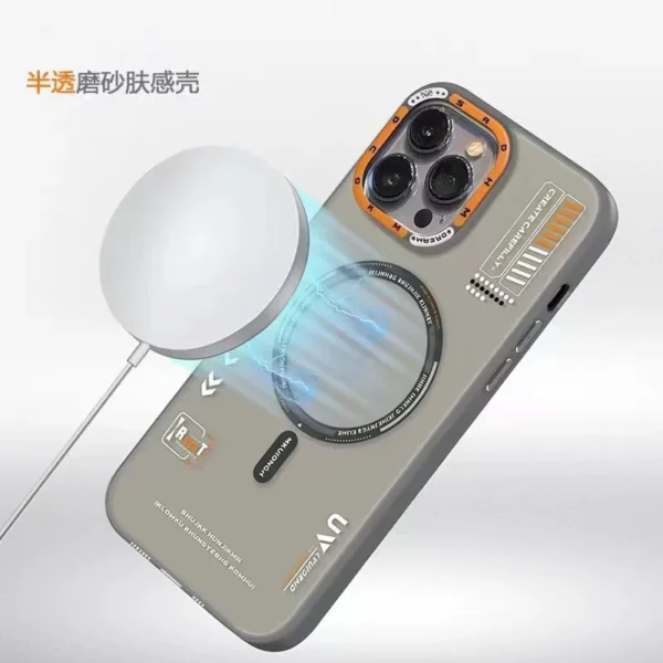 Matte Magnetic Phone Case For iPhone 16 15 13 12 14 Pro Max Magsafe Wireless Charge Frosted Back Metal Lens Frame Buttons Cover - Image 4