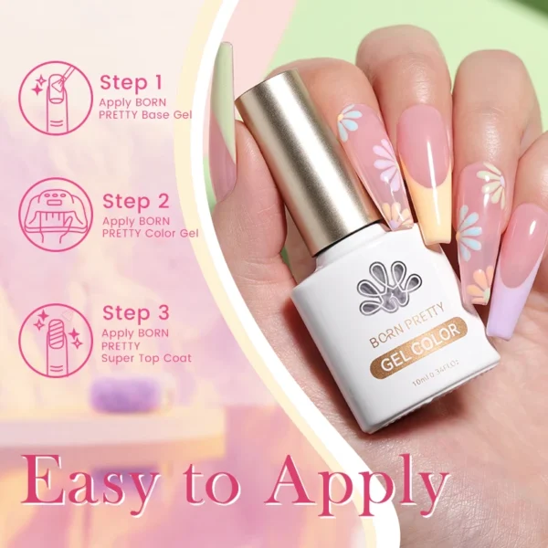 BORN PRETTY Sweet Spring Summer Color Gel Nail Polish 10ml Light Pink Green Yellow Long Lasting Varnis Semi Permanent For Nails - Image 6