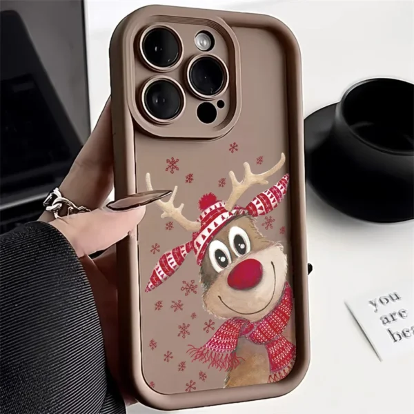 Cute Animals Phone Case For iPhone 11 Case iPhone 13 16 12 14 15 Pro Max XR X XS 7 8 Plus SE New Year Christmas Shockproof Cover - Image 2