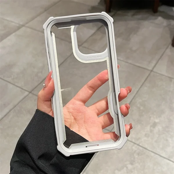Heavy Duty Dual Layer Transparent Luxury Shockproof Durable Phone Case for iPhone 16 Pro Max 15 Plus 14 13 12 11 Protect Cover - Image 4