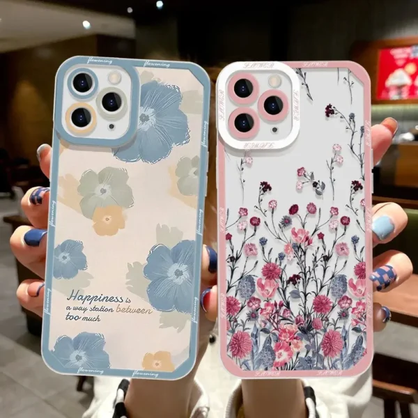 Daisy Flowers Phone Case For iPhone 11 Case iPhone 13 16 14 12 15 Pro Max Mini 7 8 Plus XS XR SE Colorful Love Heart Cover Coque - Image 4