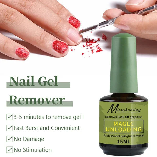 15ml Nail Polish Remover For Nails in 3-5 Minutes Easily Quickly Removes Semi Permanent Soak Off UV Gel Polish Burst Gel&nailoil - Image 4