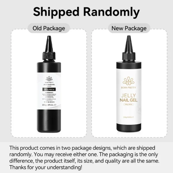 BORN PRETTY 250g Jelly Milky White Pink Translucent Nude Gel Polish Refilled Package Semi Permanent Soak Off UV Nail Art Varnish - Image 6