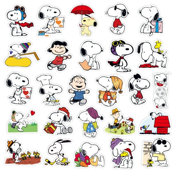 50pcs Snoopy Stickers Cartoon Decoration Laptop Skateboard Notebook Luggage Waterproof Decal Graffiti Sticker Kids Toys - Image 3