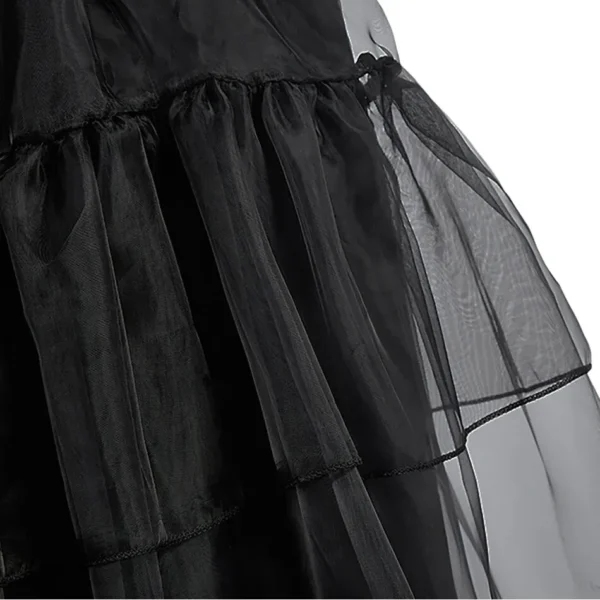 Girl Wednesday Costume Kids Addams Cosplay Black Princess Dress Children Pageant Dinner Dress Girl Halloween Party Dancing Cloth - Image 6