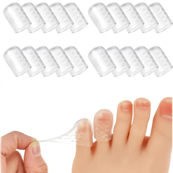 20pcs Toe Protectors Silicone Gel Caps for Corns Calluses Blisters Pain Relief, Soft Toe Sleeves Cushions - Image 7